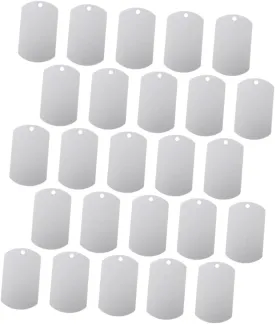 UPKOCH 25Pcs Aluminum Pet Id Tags Blank Dog Tags for Custom Engraving Lightweight Cattle Ear Tags Durable Pet Name Tags for Dogs and Cats