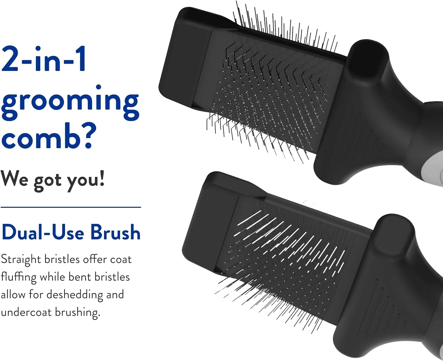 WAHL Professional Animal Double-Sided Flex Slicker Pet Brush for Dogs & Cats, 4 Pack