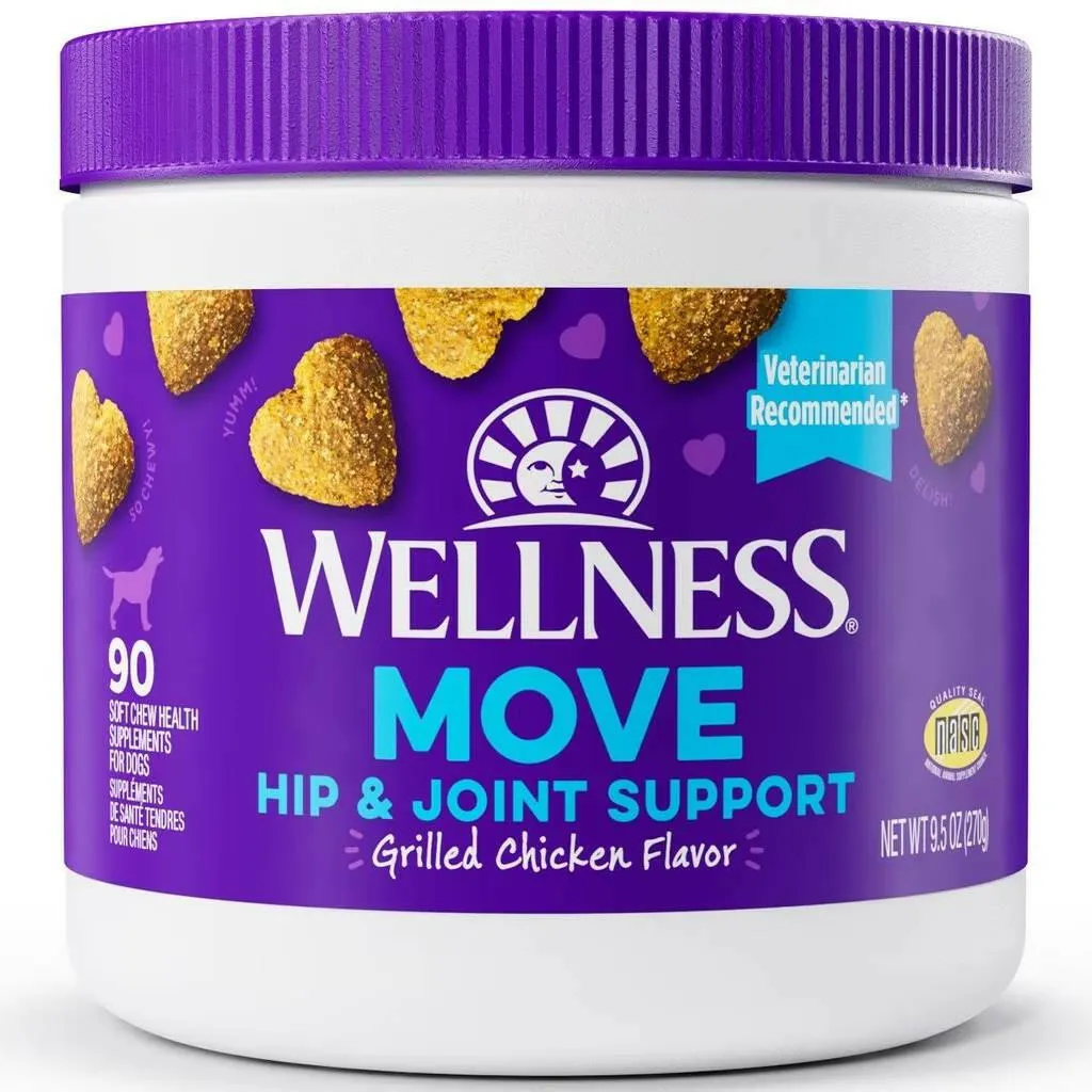Wellness Move Hip & Joint Support Chicken Flavor Chew Supplement for Dogs