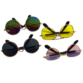 Wholesale New pet cat sunglasses small dog sunglasses Oval love glasses 9cm Photo cool props