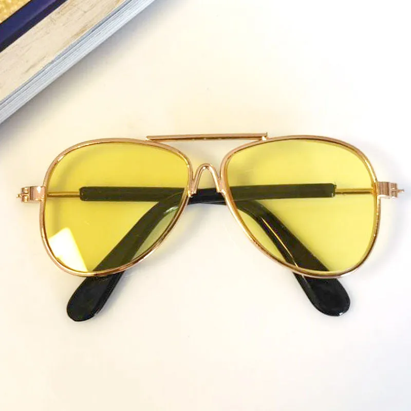 Wholesale New pet cat sunglasses small dog sunglasses Oval love glasses 9cm Photo cool props