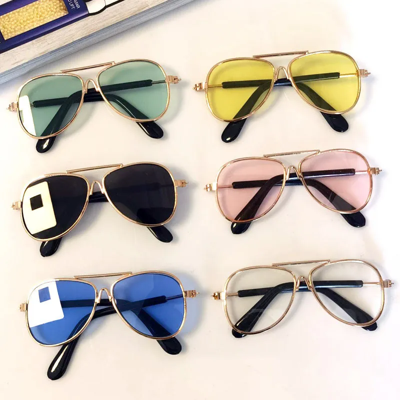 Wholesale New pet cat sunglasses small dog sunglasses Oval love glasses 9cm Photo cool props