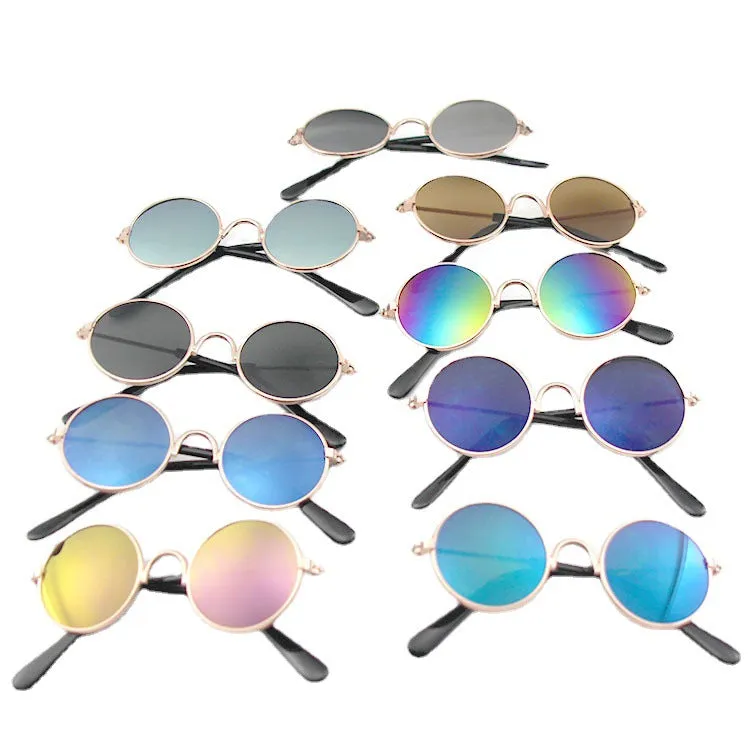 Wholesale New pet cat sunglasses small dog sunglasses Oval love glasses 9cm Photo cool props