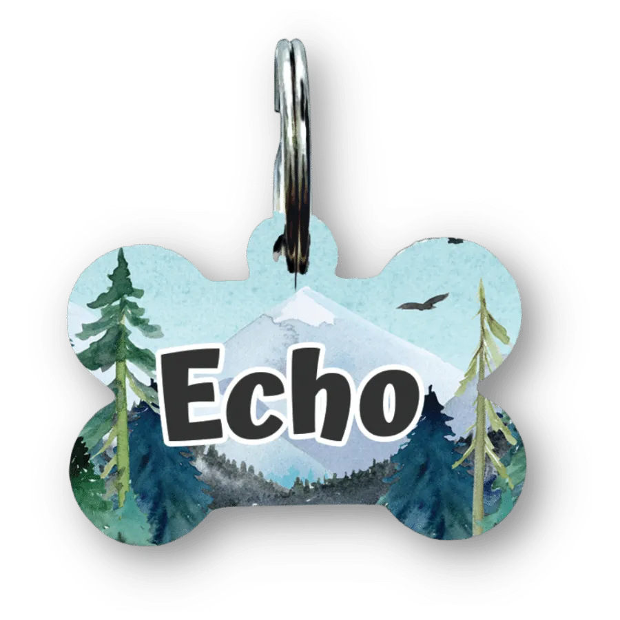 Wild Border Bone Dog Tag